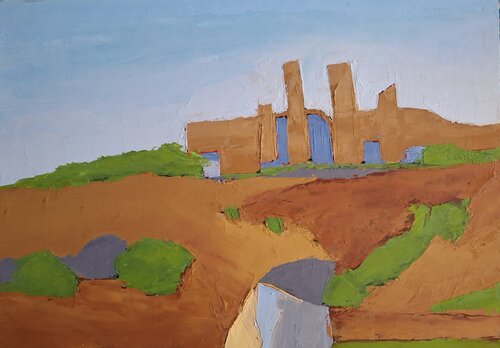 Castle at Montemor-o-Novo di Maria Joao Gamito, Pittura in vendita su Singulart