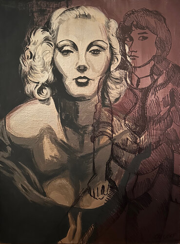 Lipstick & Leather van Cricket, Schilderij te koop op Singulart