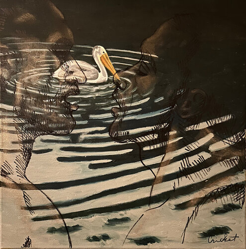 Rendezvous van Cricket, Schilderij te koop op Singulart
