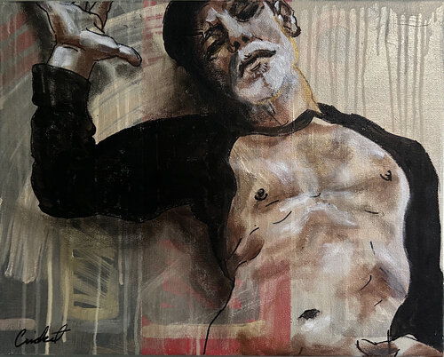 Self Portrait Fading into the Wall van Cricket, Schilderij te koop op Singulart