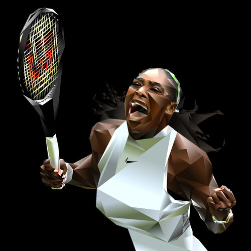 Serena Williams von Andrew Thompson, Druck kaufen auf Singulart