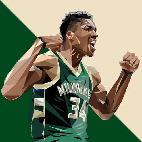 Giannis Antetokounmpo von Andrew Thompson, Druck kaufen auf Singulart