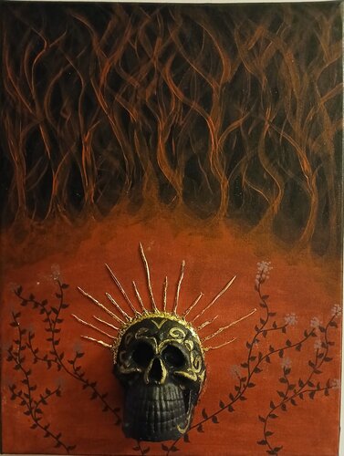 Regina delle tenebre de Maria Vincenza (Obscuria) Vecchio, Pintura a la venta en Singulart