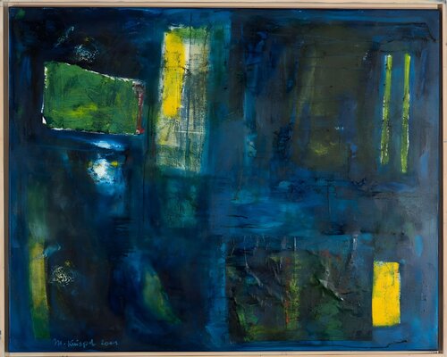 Lichtfelder im Dunkel van Dr. Martin Knispel, Schilderij te koop op Singulart