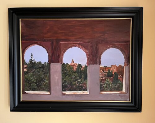 View from The Alhambra par Anjum Khan, Peinture en vente sur Singulart