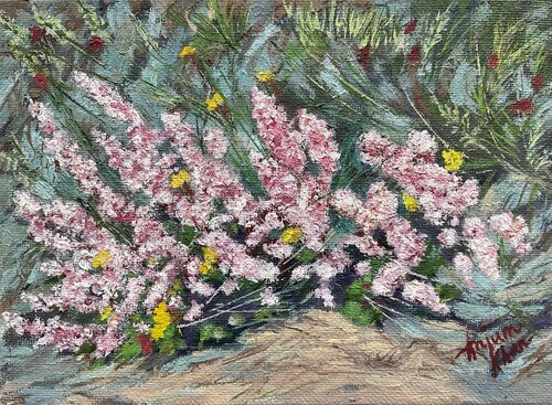 Flowers in the wild par Anjum Khan, Peinture en vente sur Singulart