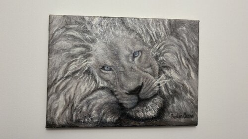 Lion blanc von Oxana Balan, Malerei kaufen auf Singulart