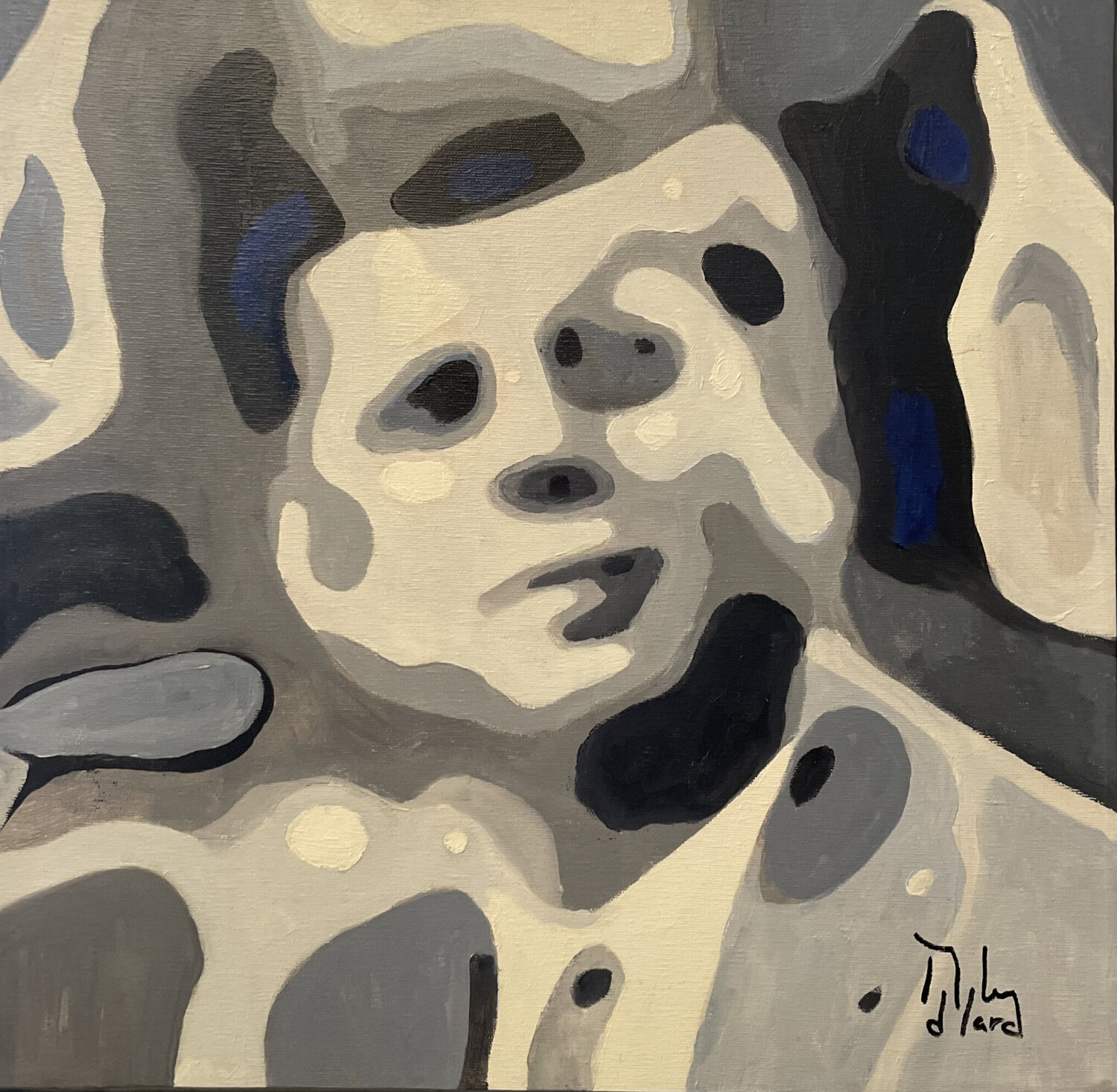 PORTRAIT OF JFK Román Manrique de Lara Originalgemälde zu verkaufen