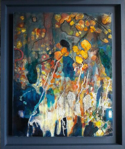 CREPUSCOLO AUTUNNALE IN CITTA' van INDRA KRECERE, Schilderij te koop op Singulart