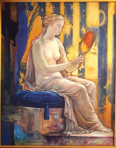 VENERE CON SPECCHIO van INDRA KRECERE, Schilderij te koop op Singulart