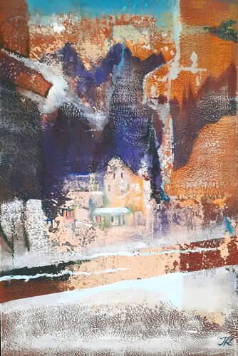 ASTRATTO D'INVERNO 1 van INDRA KRECERE, Schilderij te koop op Singulart