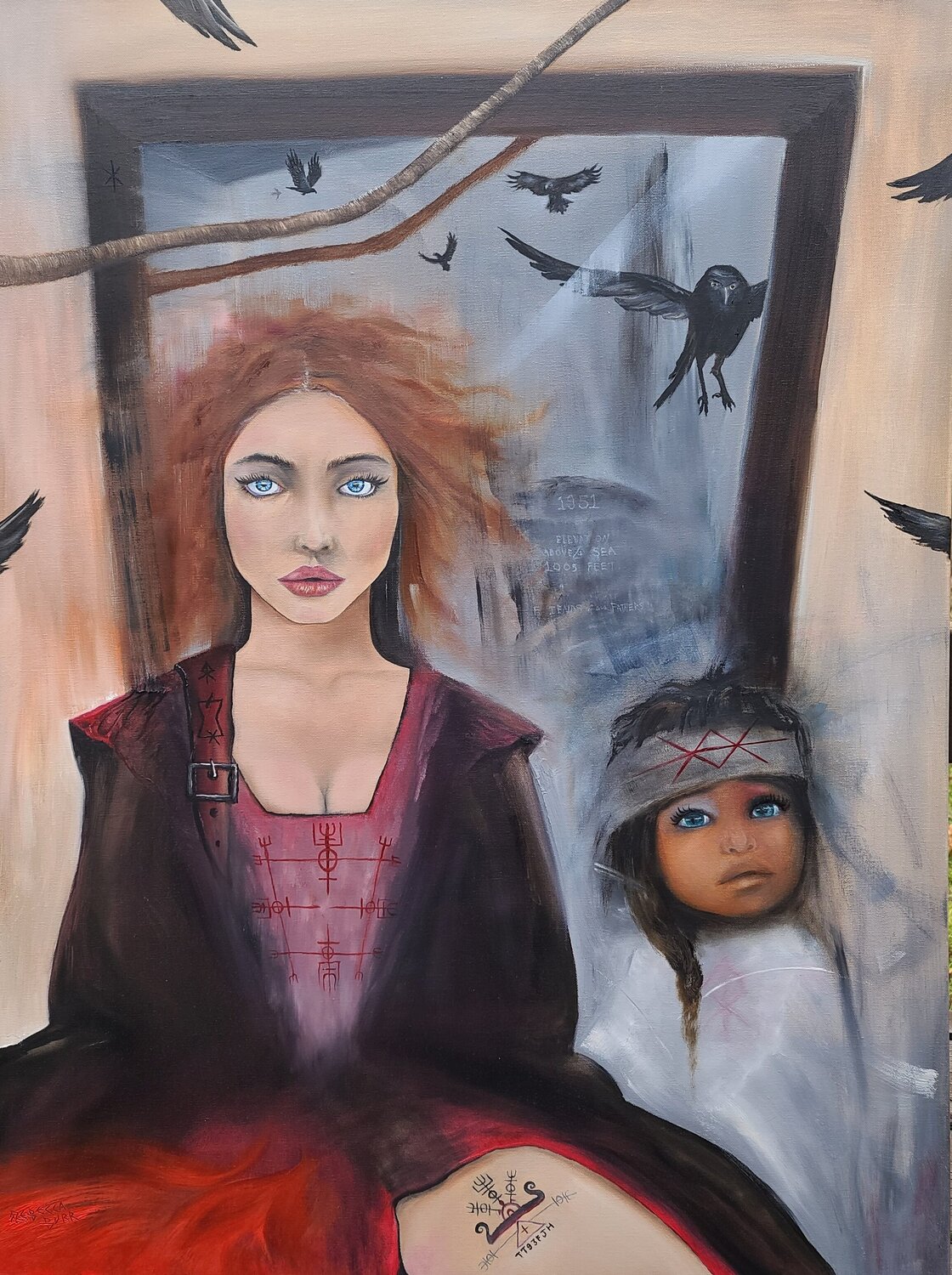 Gray Rock Rebecca Burr Original painting for sale