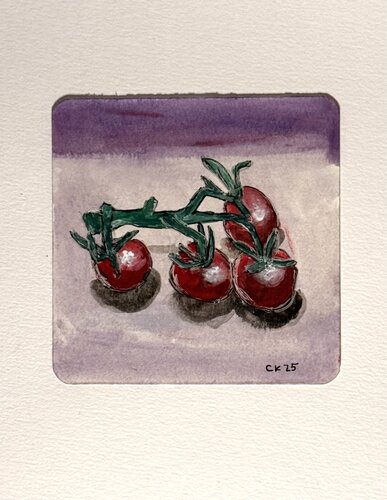 Kirschtomaten by Caro Krebietke, Painting for Sale on Singulart