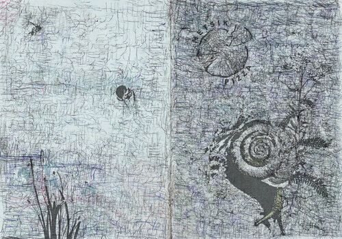 The Third Snail on the Second Slope von Priit Ruttas, Zeichnungen kaufen auf Singulart