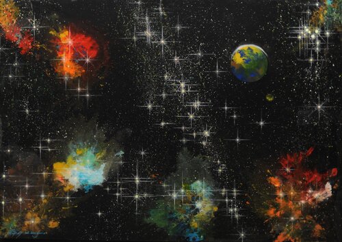 Universum II von Roswitha Fey, Malerei kaufen auf Singulart
