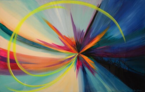 Stern über Bethlehem van Roswitha Fey, Schilderij te koop op Singulart