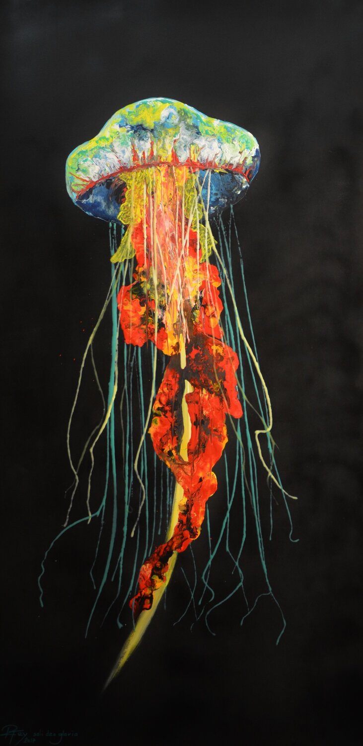 Qualle Roswitha Fey Original painting for sale