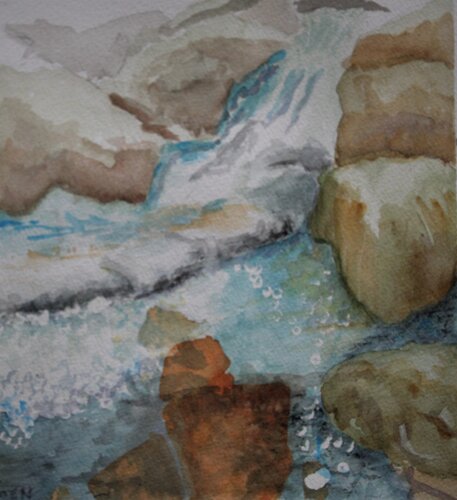 Waterfall by Cynthia Uden, Work on Paper for Sale on Singulart