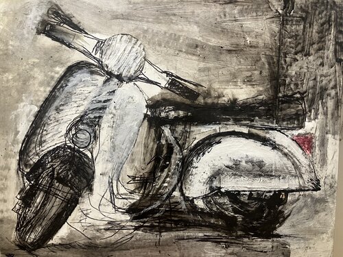 Dolce Vita - Vespa van Thomas Heller, Schilderij te koop op Singulart
