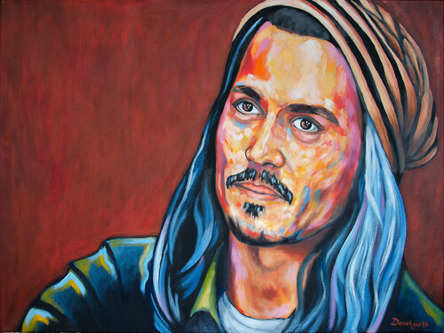 johnny depp van Reza Davatgar, Schilderij te koop op Singulart