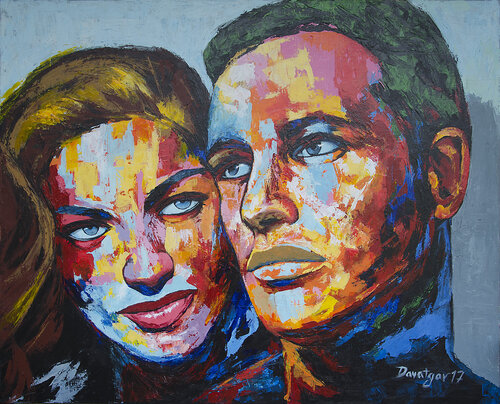 Marlon Brando and Margarita di Reza Davatgar, Pittura in vendita su Singulart