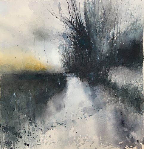 Am Rand der Wiese / Along the Meadow’s Border de Vitalii Protasov, Pintura a la venta en Singulart