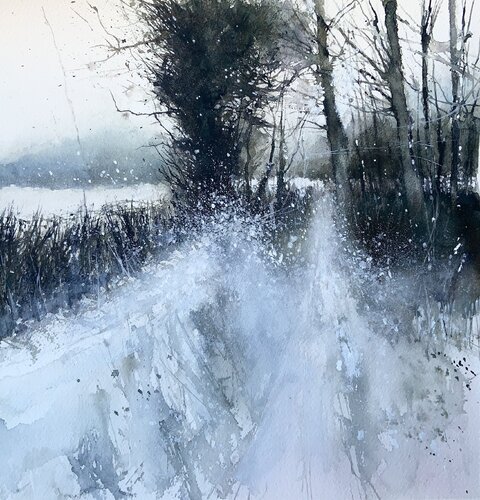 Erster Schnee im Lainzer Tiergarten / First Snow in the Lainzer Tiergarten by Vitalii Protasov, Painting for Sale on Singulart