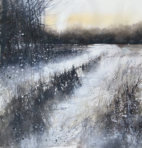 Am Ende des Tages. Am Wiesenrand/At Day’s Close – Meadow’s Edge von Vitalii Protasov, Malerei kaufen auf Singulart