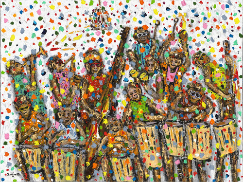 Great Monkey Band van Joachim McMillan, Schilderij te koop op Singulart