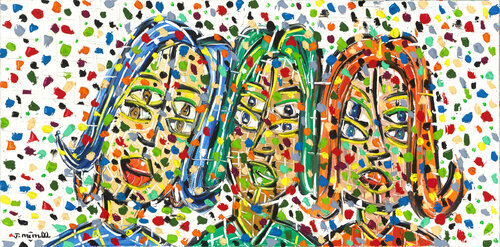 Many Faces van Joachim McMillan, Schilderij te koop op Singulart