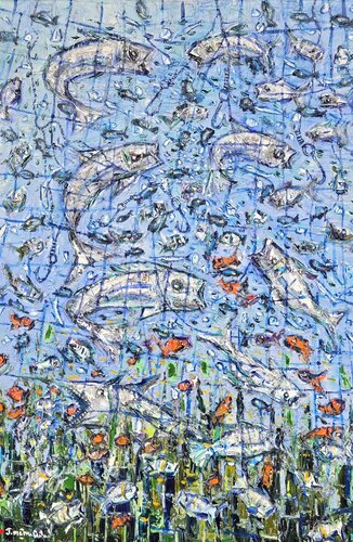 Fish Feed de Joachim McMillan, Pintura a la venta en Singulart