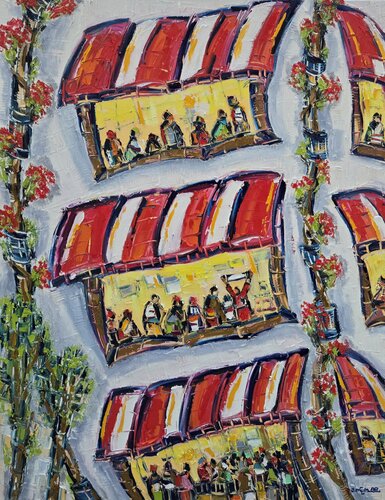 Social Hour van Joachim McMillan, Schilderij te koop op Singulart