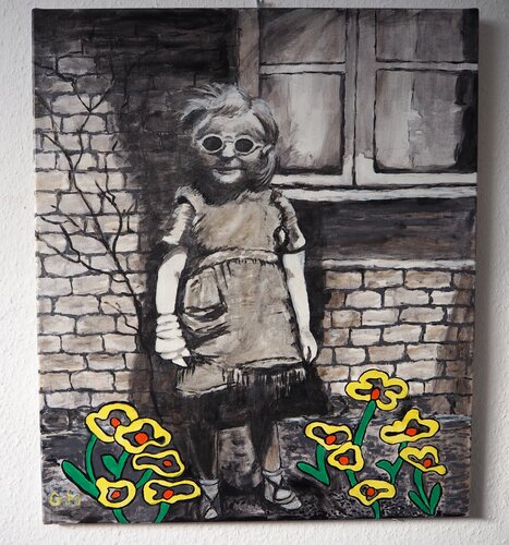 Selfie Visit to Grandma van Gabriele Müller, Schilderij te koop op Singulart