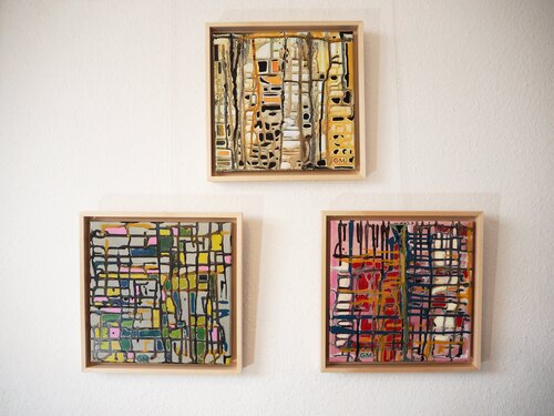 Abstrakt-tivitäten im 3er Set by Gabriele Müller, Painting for Sale on Singulart