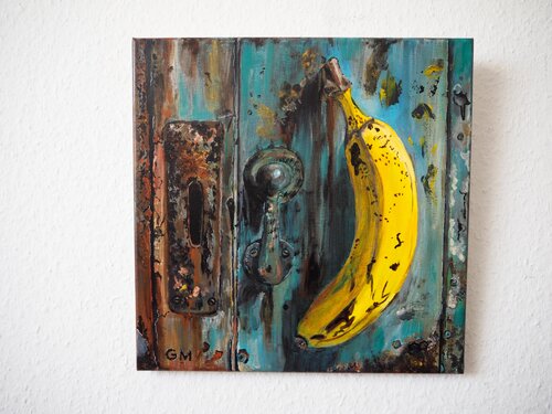 Dreiergruppe mit Banane by Gabriele Müller, Painting for Sale on Singulart