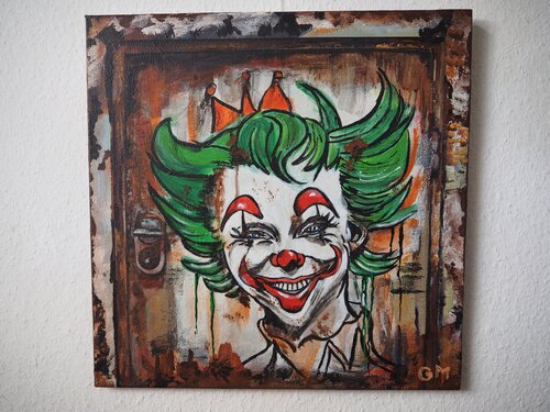 Graffiti Clown `s big Love by Gabriele Müller, Painting for Sale on Singulart