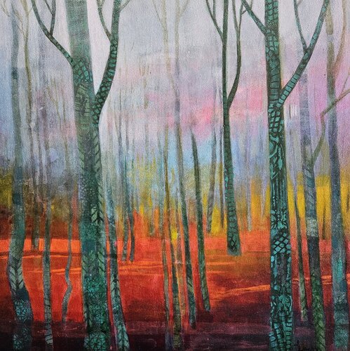 Tapestry of Trees de Kata Szücs, Pintura a la venta en Singulart