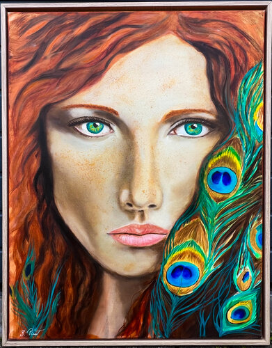 Peacock's embrace di Sophie Pirot, Pittura in vendita su Singulart