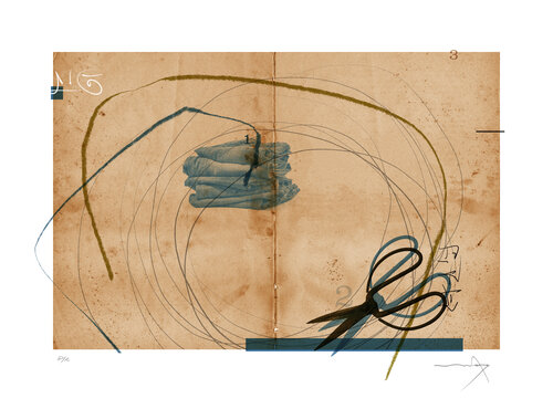 1, 2, 3 Tisores (1, 2, 3 Scissors) von Vicenc Marco, Druck kaufen auf Singulart