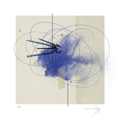 Estenalles sobre Pols Blava (Pliers on Blue Dust) von Vicenc Marco, Druck kaufen auf Singulart