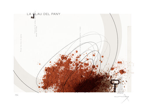 Pols Vermella amb Clau i Cercle (Red Dust with Key and Circle) de Vicenc Marco, Impresión a la venta en Singulart