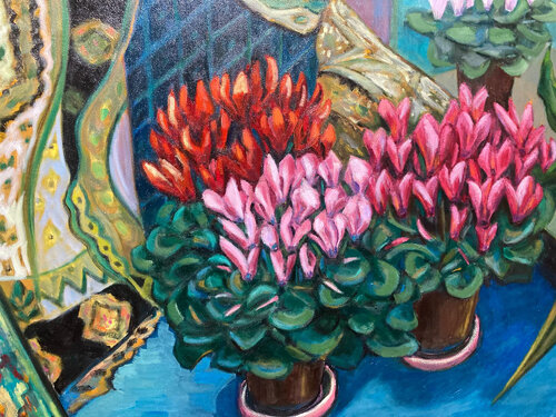 Cyclamen by Wendy Raphael, 회화 for Sale on Singulart