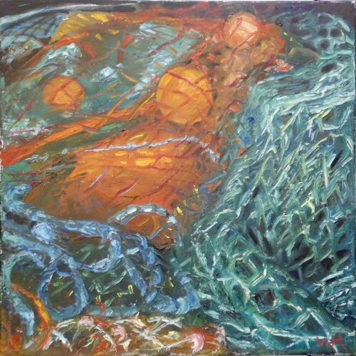 Fishing nets van Wendy Raphael, Schilderij te koop op Singulart