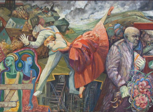 Collapsing Truth by Wendy Raphael, Painting for Sale on Singulart