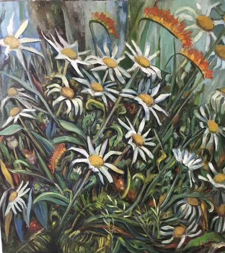 Tangled Daisies by Wendy Raphael, 絵画 for Sale on Singulart
