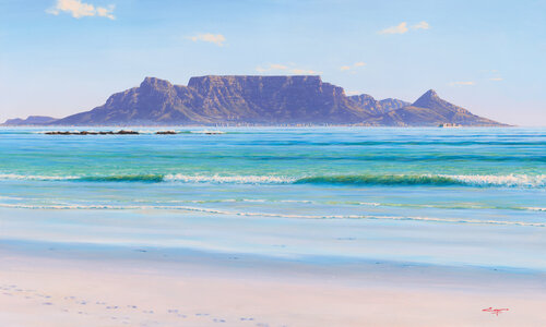 Afternoon calm, Table Mountain von Andrew Cooper, Malerei kaufen auf Singulart