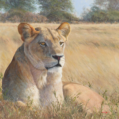 Her distant gaze di Andrew Cooper, Pittura in vendita su Singulart