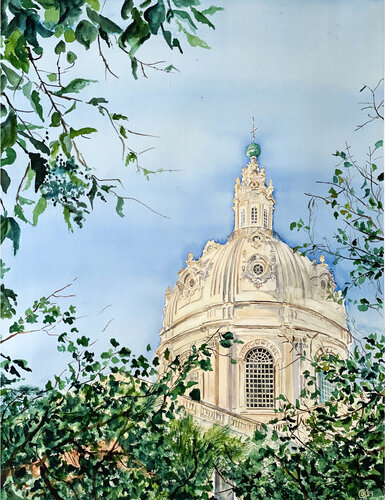 Basilica da Estrela, Lisbon di Irina Kurganskaya, Pittura in vendita su Singulart