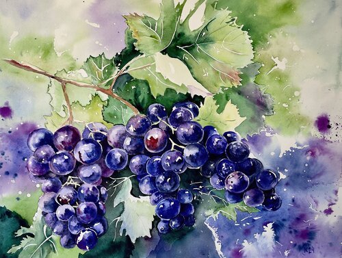 Serenity in Grapes di Irina Kurganskaya, Pittura in vendita su Singulart
