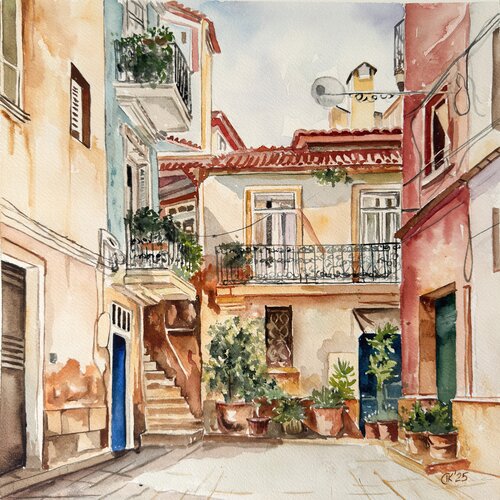 Hidden Corners of Lisbon 2 di Irina Kurganskaya, Pittura in vendita su Singulart